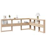 vidaXL Boekenkast Hoofdeinde L-vormig 140 cm massief, Huis en Inrichting, Verzenden, Nieuw