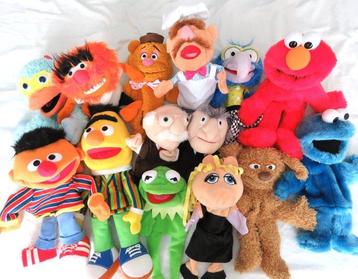 A.H. / Sesamstraat - Jouet 14 Handpoppen Muppets / beschikbaar voor biedingen