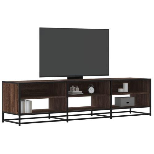 vidaXL Tv-meubel 180x40x46 cm bewerkt hout bruin, Huis en Inrichting, Kasten |Televisiemeubels, Nieuw, Verzenden