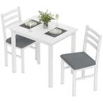 TRUUSK 3-delige Eettafelset - Compacte Keukentafel met 2 Ges, Verzenden, Nieuw
