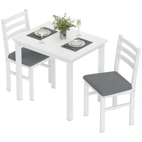 TRUUSK 3-delige Eettafelset - Compacte Keukentafel met 2 Ges, Huis en Inrichting, Tafels | Eettafels, Verzenden