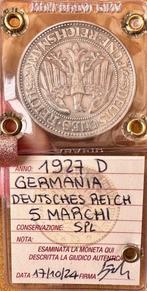 Duitsland, Weimar Republiek 5 Reichsmark 1927 D, Postzegels en Munten