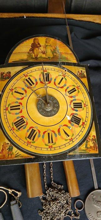 Wandklok - Hout, Messing - 1850-1900, Antiek en Kunst, Antiek | Klokken