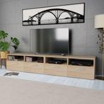 vidaXL Tv-meubels 2 st 95x35x36 cm bewerkt hout eikenkleurig, Huis en Inrichting, Verzenden, Nieuw
