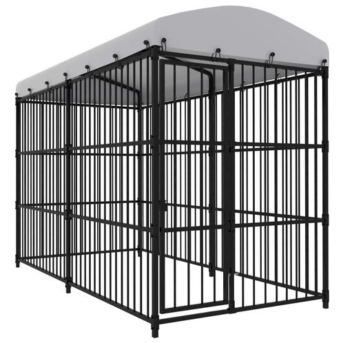 vidaXL Hondenkennel voor buiten met dak 300x150x210 cm, Dieren en Toebehoren, Hondenbenches, Nieuw, Verzenden