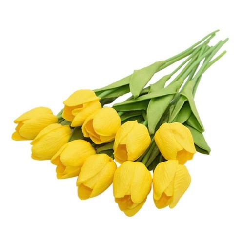 Kunst Boeket - Tulpen Zijden Bloemen Tulp Luxe Boeketten, Maison & Meubles, Accessoires pour la Maison | Plantes & Fleurs artificielles