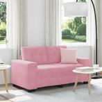 vidaXL | Loveseat | met kussen Roze Fluweel, Verzenden, Nieuw