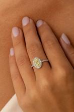 Ring - 14 karaat Witgoud - 1.92ct. tw. Geel Diamant, Nieuw