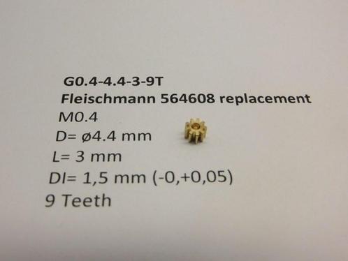 micromotor G0.4-4.4-3-9T tandwiel, Hobby en Vrije tijd, Modeltreinen | H0, Gelijkstroom, Overige typen, Nieuw, Overige merken