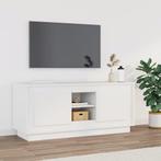 vidaXL Meuble TV blanc 102x35x45 cm bois dingénierie, Maison & Meubles, Armoires | Mobilier de télévision, Neuf, Verzenden