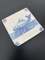 Carreau - Ancienne carreau de Delft bleu avec une grande