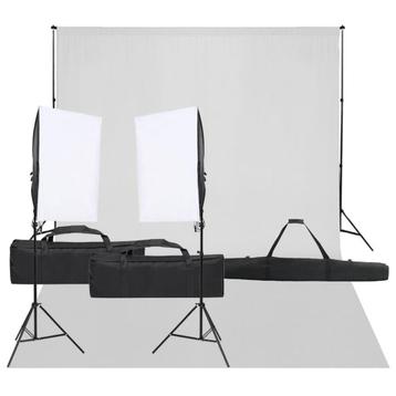 vidaXL Fotostudioset met verlichtingsset en achtergrond, Audio, Tv en Foto, Fotografie | Fotostudio en Toebehoren, Verzenden, Nieuw