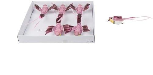 Vogeltjes Roze met clip 6 stuks, Hobby & Loisirs créatifs, Bricolage