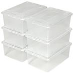 Opbergdozen set van 12 - 33x23x12cm - transparant, Nieuw, Verzenden