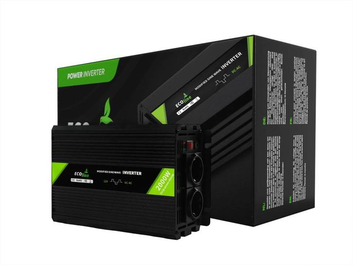 Omvormer 12V Naar 220V/230V - 2000w  - Gemodificeerde sinus, Autos : Pièces & Accessoires, Électronique & Câbles, Envoi