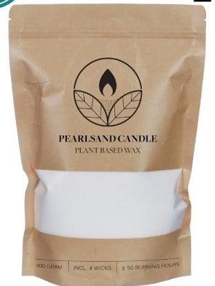 Kaarsenzand Pearl Sand Wit inclusief 4 lonten 400 g, Hobby en Vrije tijd, Knutselen, Nieuw