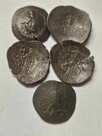 Byzantijnse Rijk. Lot of 5 Æ/BI Trachies  (Zonder, Timbres & Monnaies