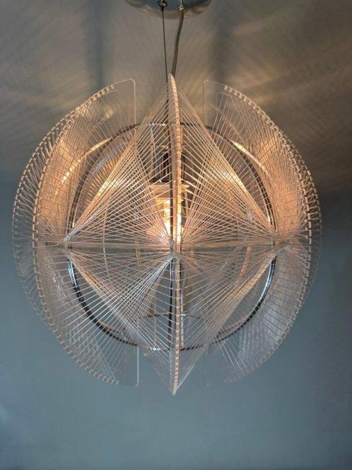 Lampe - Lampe à Suspension Vintage en Fil Transparent et, Antiek en Kunst, Curiosa en Brocante