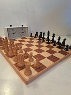 Schaakspel - Staunton schaakspel + schaakklok