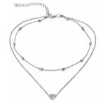 Fako Bijoux® - Ketting - Dubbele Choker Layer - Hartje -, Verzenden, Nieuw