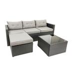 MaxxGarden Loungeset Rattan Hoekset 4 persoon (Loungesets), Tuin en Terras, Ophalen of Verzenden, Nieuw