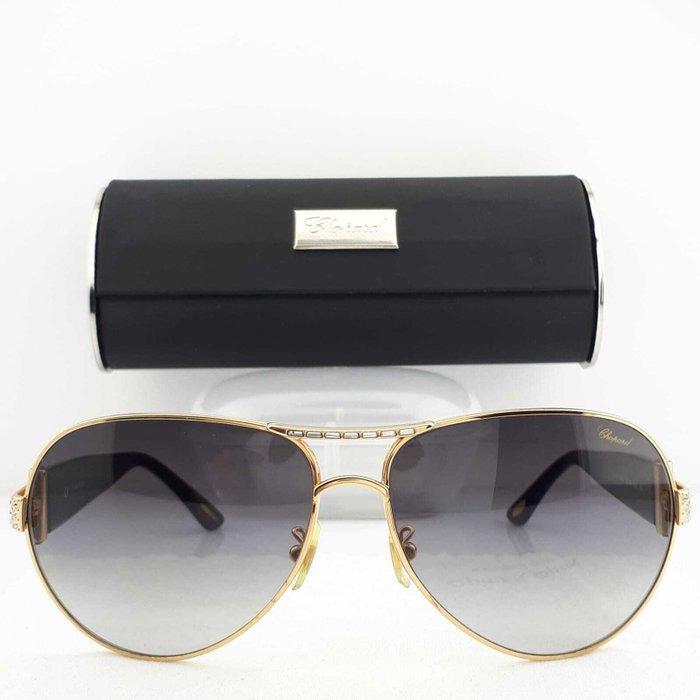 Chopard - Aviator Gold Tone and Black with Round & Baguette, Handtassen en Accessoires, Zonnebrillen en Brillen | Dames
