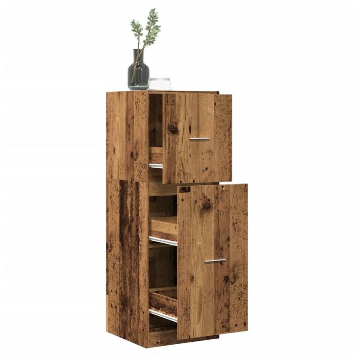 vidaXL Apothekerskast 40x41x118 cm bewerkt hout oud, Huis en Inrichting, Kasten | Overige, Nieuw, Verzenden