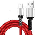 Nylon Micro USB Kabel - Micro naar USB-A - 1m - MICRO1 -, Telecommunicatie, Mobiele telefoons | Toebehoren en Onderdelen, Nieuw