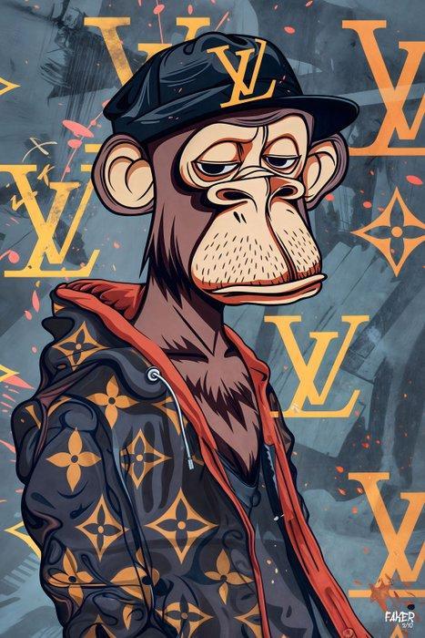 FAKER - Monkey Bored  Louis Vuitton, Antiquités & Art, Art | Peinture | Moderne