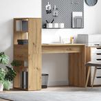 vidaXL Bureau met Opbergruimte Artisan Eiken 113x54x120 cm, Verzenden, Nieuw