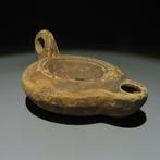 Oud-Romeins Terracotta Olielamp. 1e-3e eeuw na Christus. 9,5
