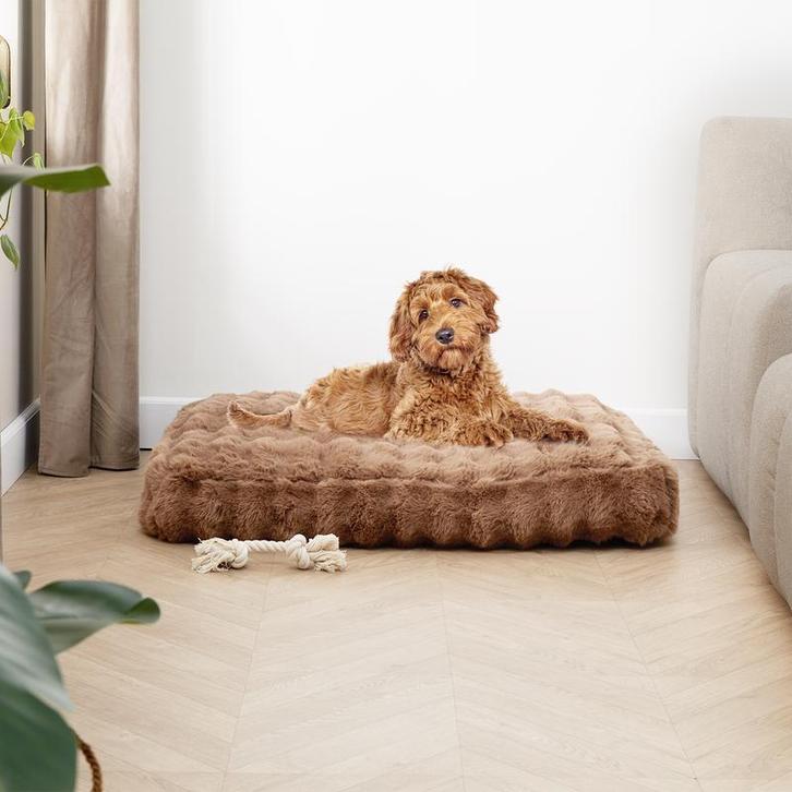 Pom Pom Fur hondenkussen - 100 x 70 x 14 cm, Dieren en Toebehoren, Honden-accessoires, Nieuw, Verzenden