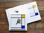 Jos Verheugen - Free after Mondrian, with Blue Tit (M1061), Antiek en Kunst, Kunst | Schilderijen | Modern