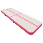 Gymnastiekmat met pomp opblaasbaar 400x100x20 cm PVC roze, Nieuw, Verzenden