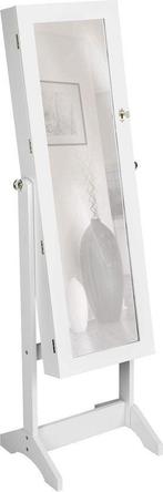 2dekans | tectake® - Vitrinekast - wit - MDF - 400764, Ophalen of Verzenden, Nieuw