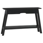 vidaXL Table console noir 110x30x75 cm bois massif, Verzenden