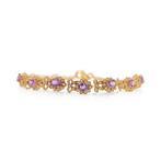 Bracelet - 18 carats Or jaune -  2.58ct. tw. Saphir -, Handtassen en Accessoires, Antieke sieraden