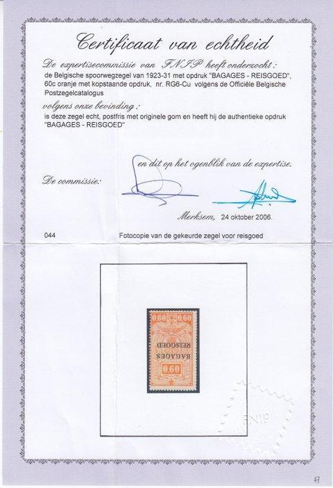 België 1935 - Reisgoed - OBP : BA 6-Cu omgekeerde opdruk, Postzegels en Munten, Postzegels | Europa | België
