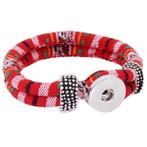 Fako Bijoux® - Armband Voor Click Buttons - Inka - Rood, Handtassen en Accessoires, Verzenden, Nieuw