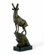 Milo (1910-1978) - Sculpture, Ibex on Rock - 37 cm - Bronze,