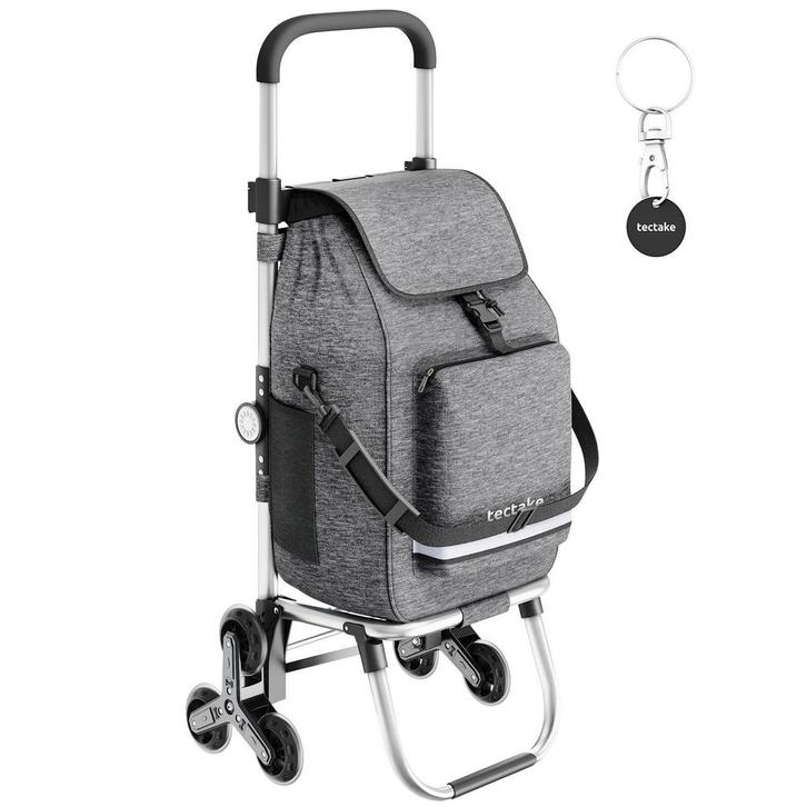tectake Boodschappentrolley Shopper, 3-in-1, opvouwbaar, met, Handtassen en Accessoires, Koffers, Verzenden