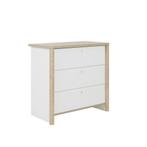 MATIS - Ladekast - commode - 3 laden - 84x45x80cm - wit e..., Antiek en Kunst, Ophalen of Verzenden