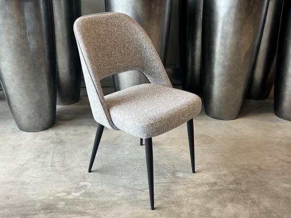 Veiling - Eetkamerstoel Chef (set van 8) Linnenstof - Grijs, Huis en Inrichting, Stoelen, Nieuw