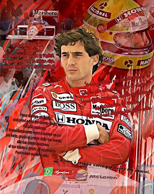 Raffaele de leo - Senna... 2021 limited edition 21/25 Giclèe, Collections, Marques automobiles, Motos & Formules 1