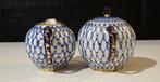 Lomonosov - Suiker en roomstel (2) - Cobalt Net - Porselein