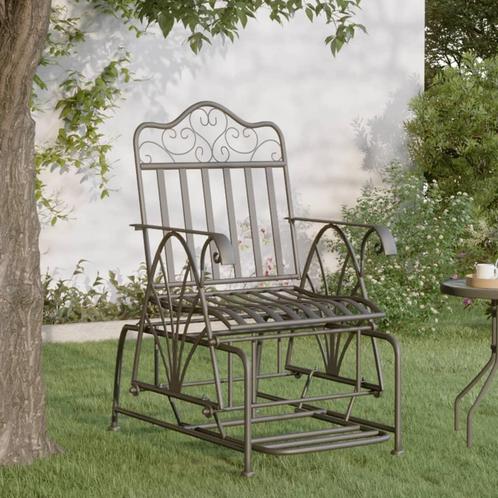 vidaXL Schommelstoel 61 cm staal zwart, Tuin en Terras, Tuinsets en Loungesets, Nieuw, Verzenden