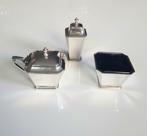 Peper- en zoutstel (3) - Art Deco - .925 zilver - Mosterdpot