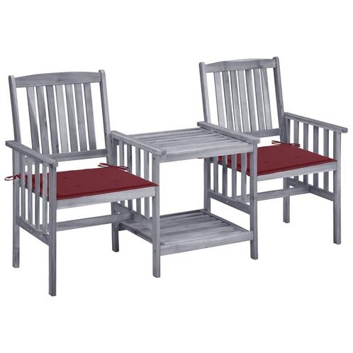 vidaXL Chaises de jardin avec table à thé et coussins, Jardin & Terrasse, Ensembles de jardin, Neuf, Envoi