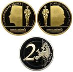 Monaco. 2 Euro 2017 Proof + 2 gold Tokens
