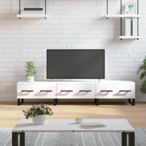 vidaXL Meuble TV blanc 150x36x30 cm bois dingénierie, Maison & Meubles, Armoires | Mobilier de télévision, Neuf, Envoi